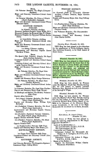 The London Gazette Issue: 27378 Page: 7472 Publication date: 19 November 1901 https://www.thegazette.co.uk/London/issue/27378/page/7472